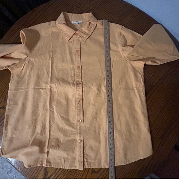 NEW NorthStyle Tunic Top 2X Goldenrod Button Front Blouse Cotton Rayon Boxy Fit - Picture 10 of 10